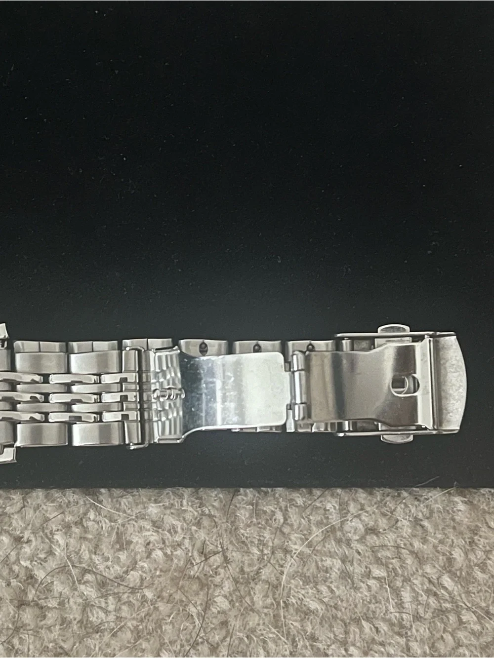Citizen Silver-Tone Rectangular Watch with Black Dial